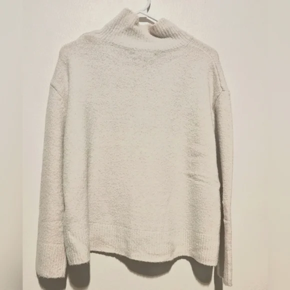 Oak+Fort Oat Boxy Boho Oversized Sz Small  Mock Neck Wool Blend Sweater - Picture 2 of 11